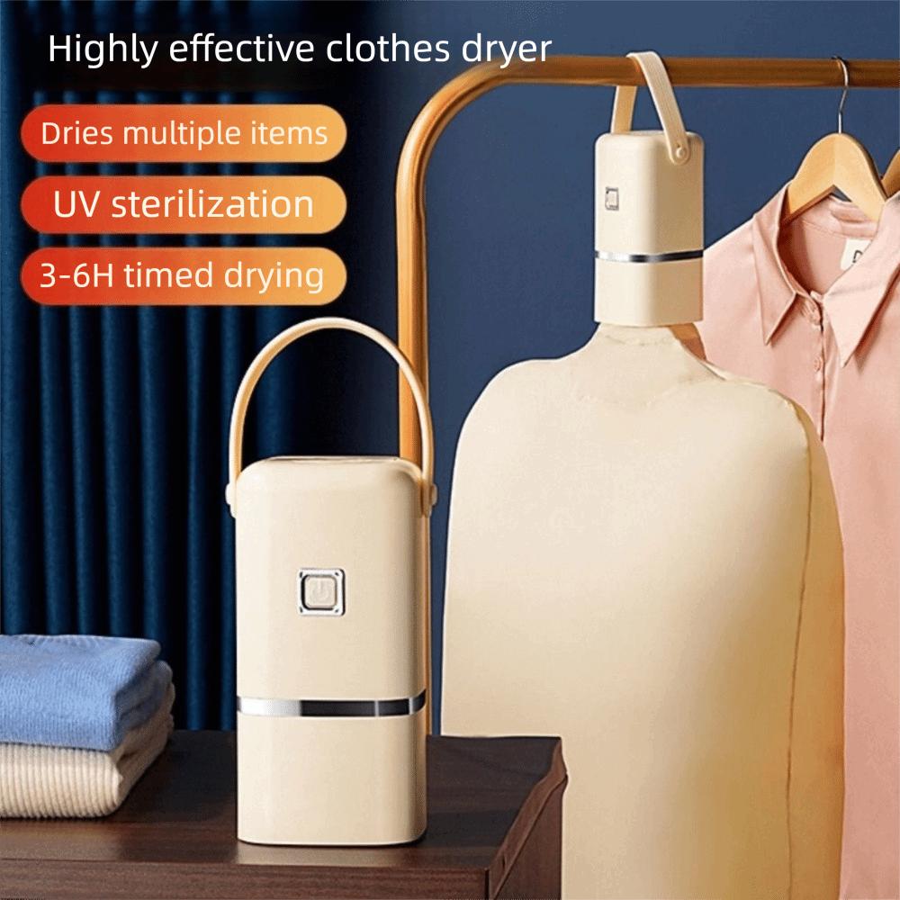 With Intelligent Timer Compact Dryer Portable Clothes Dryer Hangable Electric Dryer  Travel