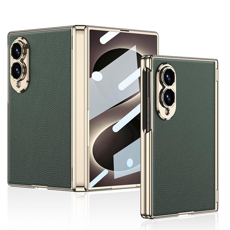 Galaxy Z Fold8 Wide Edition Покрытый гальваникой Веганская кожа Магнитная защелка Чехол Полное покрытие Ударопрочный Защитный чехол