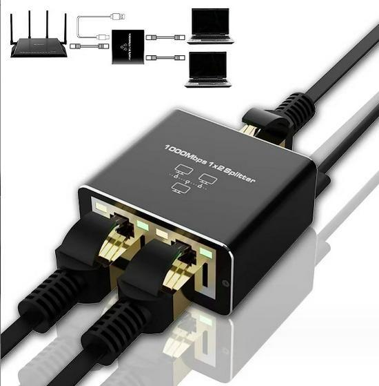 Разветвитель сетевого кабеля RJ45 Gigabit: Адаптер 1-в-3 для широкополосной маршрутизации