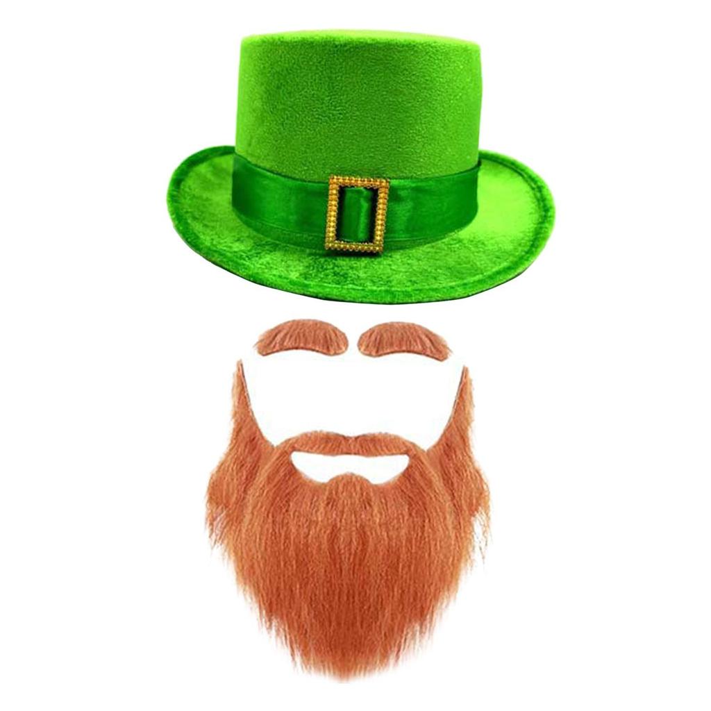 ST. Patrick's Day Hat Creative Top Hat ST Patrick's Day Hat with Beard for Party