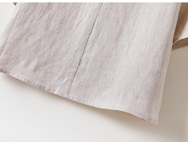 Women's Retro Dolman Sleeve Linen Shirt - Autumn 2025 Collection