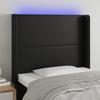 VidaXL LED Headboard Bedroom Furniture Single Bed Accessory Headboard Interior Black 3123846