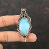 Hemimorphite Pendant Copper Wire Wrapped Gemstone Pendant Wire Wrap Jewelry Pendant For Women Handmade Pendant Copper Jewelry Gift For Him