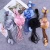 Girls 150cm Tassle Dress Decorated Big Flower Thin Waist Chain Waistband Belts Waist Rope