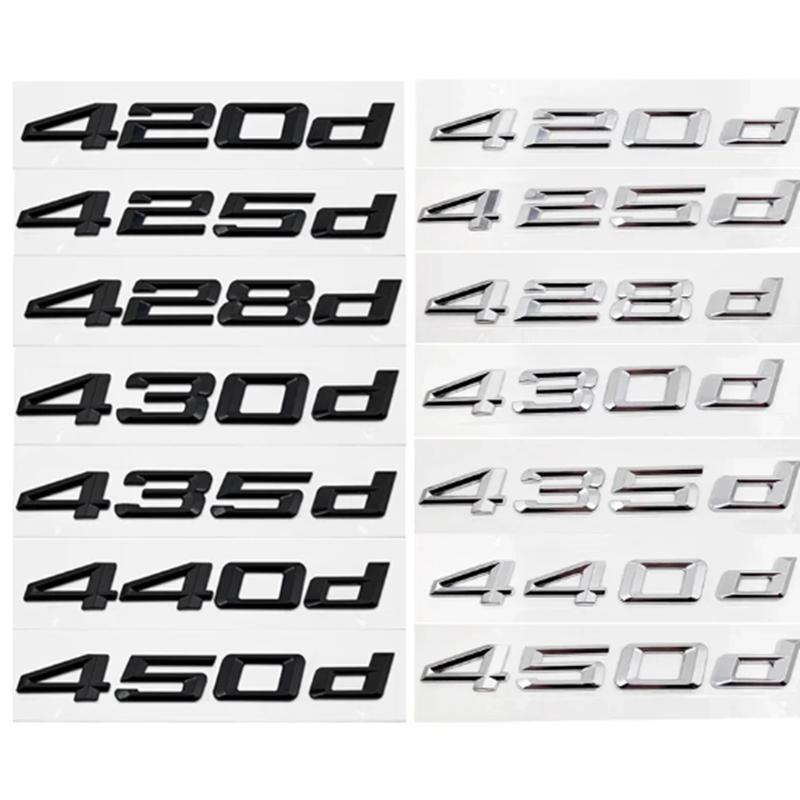 ABS Car Rear Trunk Letters Logo Badge Emblem Sticker For BMW 4 Series 420d 425d 428d 430d 435d 440d 450d F30 F32 F33 F36 G26 G22 CD0