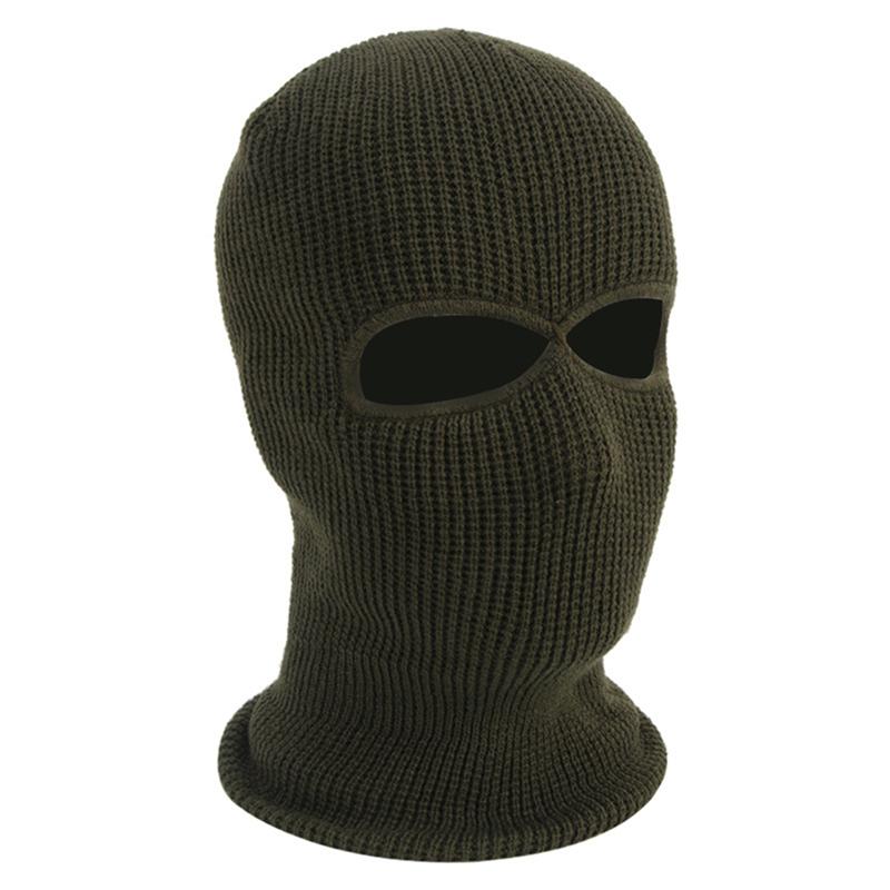 Motorcycle Ski Full Face Masks Cover Windproof Winter Warm Hat 2 Holes Soft Comfortable Windproof Knit Hat Scarf