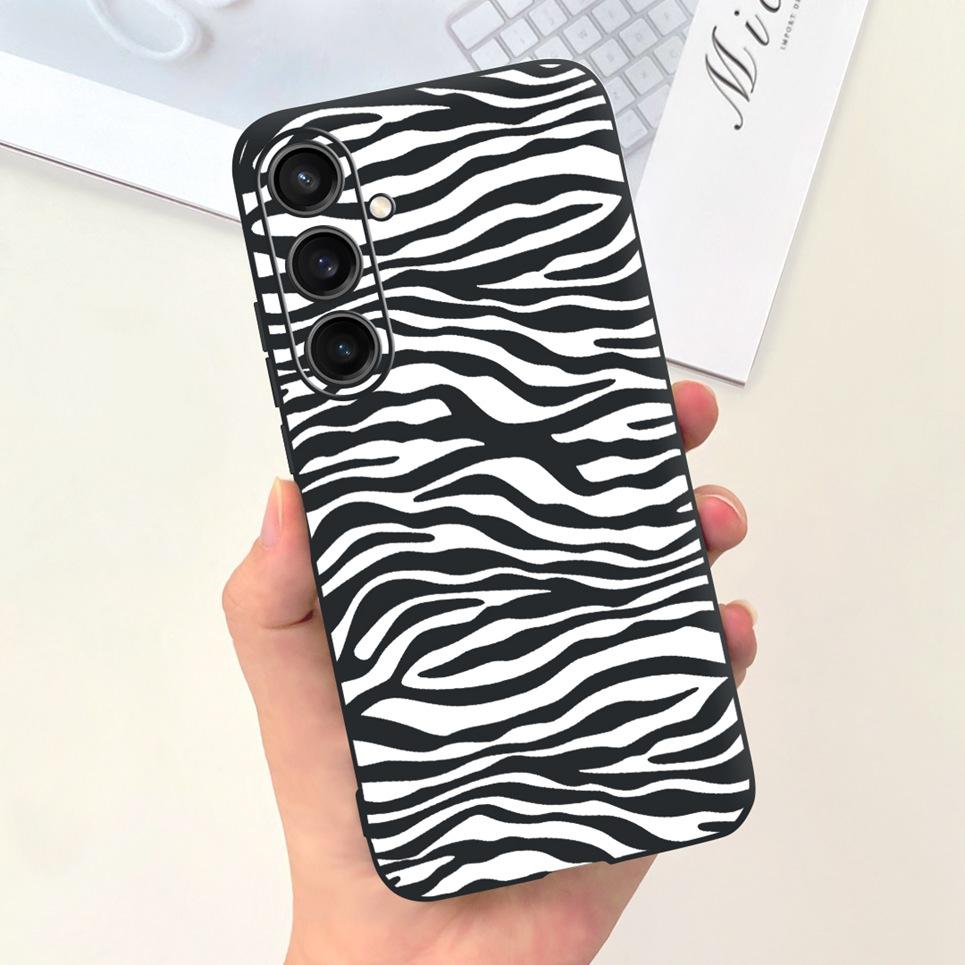 Для чехла Samsung Galaxy A35 A25 2023 5G Case SM-A356B SM-A256B Черный Кот Ночь Луны Модный Coque Etui Матовый Силиконовый Корпус