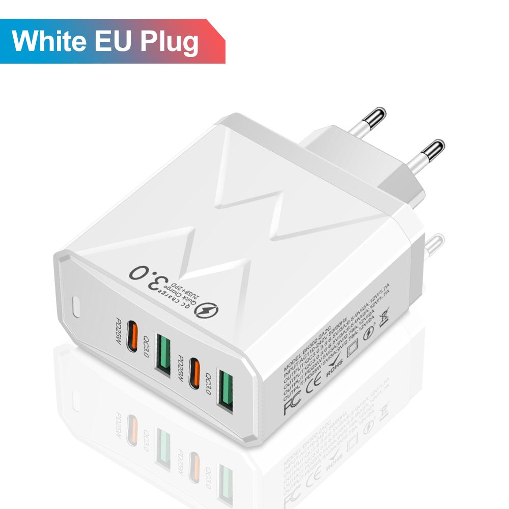 100W Multi‑Port USB Fast Charger Type‑C High Speed Travel Adapter Portable Quick Charge Charger For iPhone Huawei Samsung Xiaomi