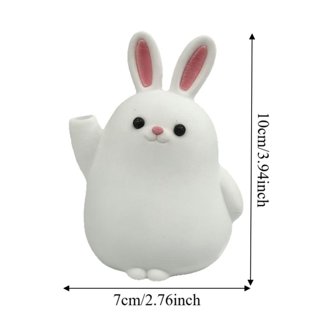 3D Printed Plastic Rabbit Vase Cartoon Desktop Ornament Succulent Planter Gift for Plant Lovers