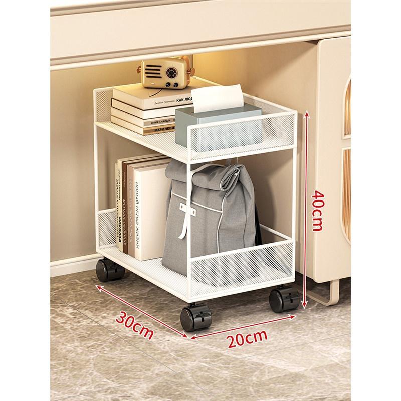 Office Desk Underneath Rolling File Folder Organization Tool Double Layer Cart Book Storage Cabinet Simple Bookshelf Rack