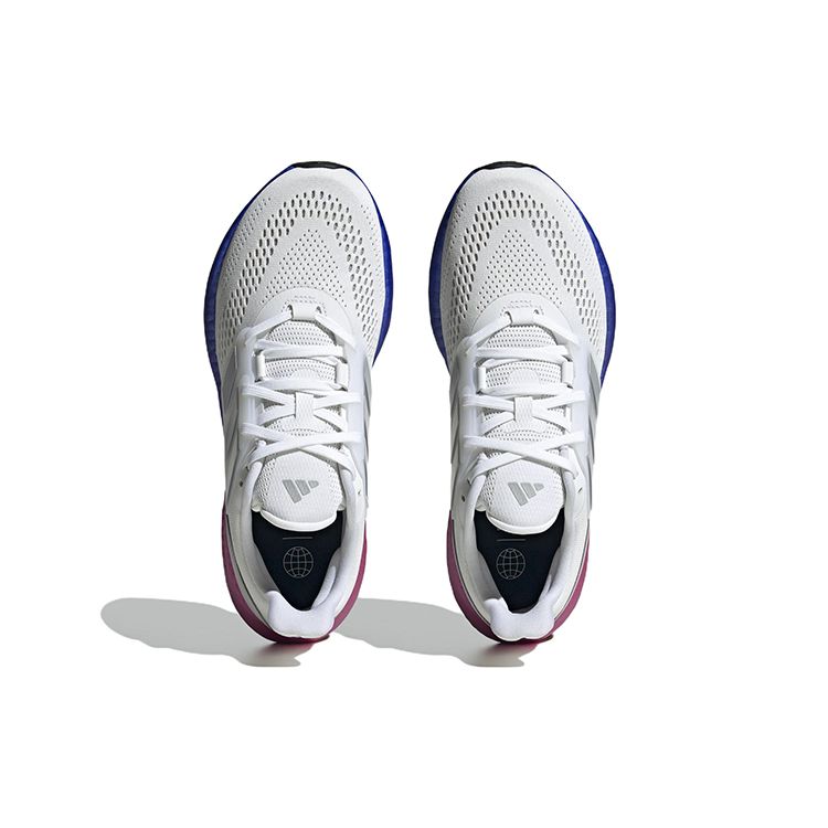 Adidas Кроссовки унисекс PureBoost 22 White Lucid Blue Gradient Cloud-White Grey-Two HQ8585