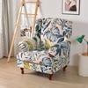 Geometric Wing Chair Cover Stretch Spandex Wingback Chair Covers Armchair Slipcover Furniture Protector Cover With Seat Covers