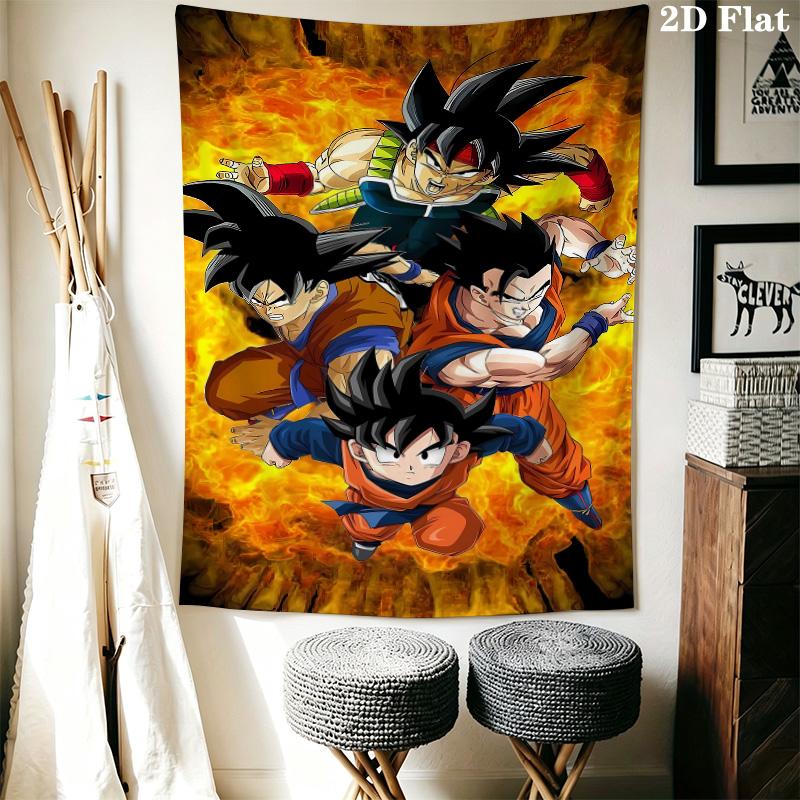 Dragon Ball Super Wall Tapestry Aesthetic Wall Hanging Printed Fabric Blanket Decorative Tapestries For Bedroom Living Room Home Decor