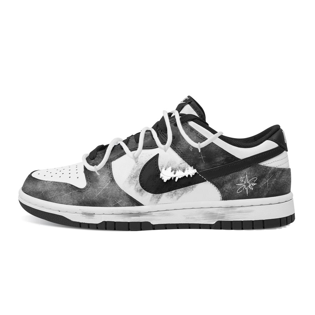 Nike Dunk Night Starlight Abrasion Resistant Low top Skateboard Shoes Unisex Black White DD1391-100(Team529-)
