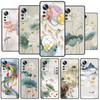 Золотой Фольгированный Чехол-Лотос Для Xiaomi Mi Poco X3 NFC M4 M3 Pro F3 GT F1 11 Lite Note 10 11T 10T 9T Задняя Мягкая Крышка Телефона