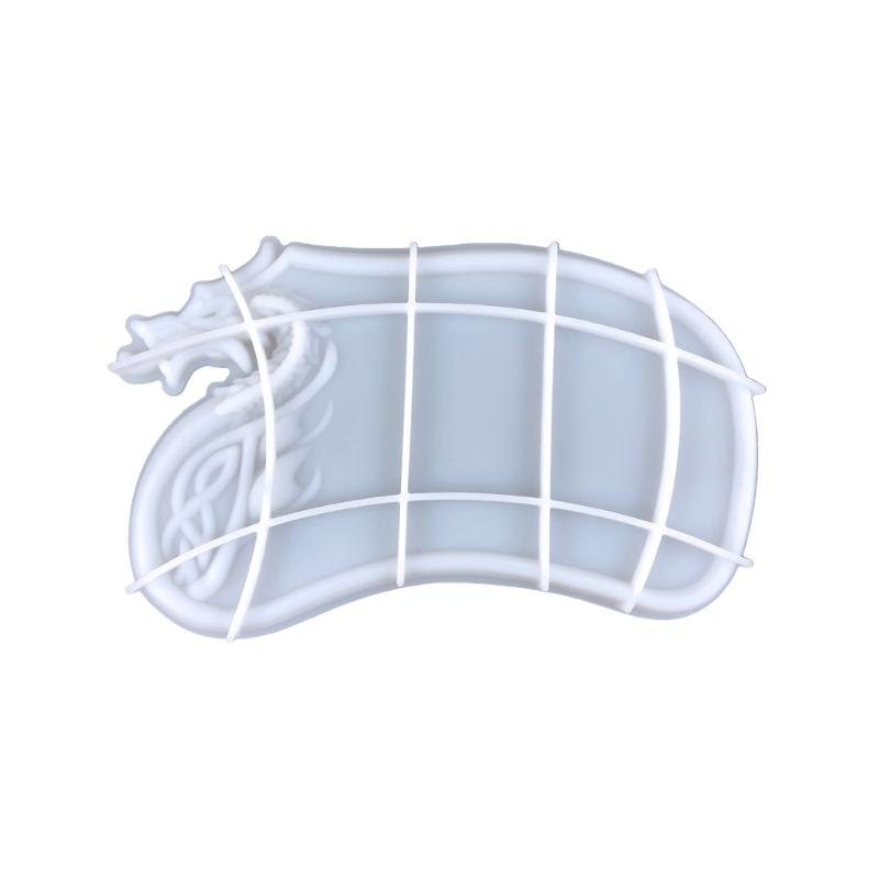 Формы-поддоны Формы для подставок под чашки Формы для эпоксидной смолы Силиконовый материал в форме головы дракона для самостоятельного изготовления смоляных изделий