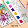 Portable Watercolor Graffiti Coloring Book for Kids: Kindergarten Painting Book with Dip-in-water Pictures