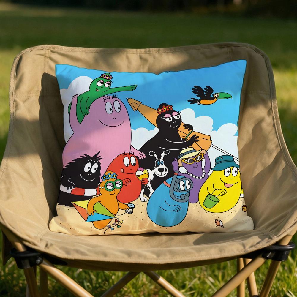 Cartoon BBarbapapa Cushion Cover Soft Reversible Durable Pillow Cover MultiScene Use for Home Car Daily Comfort