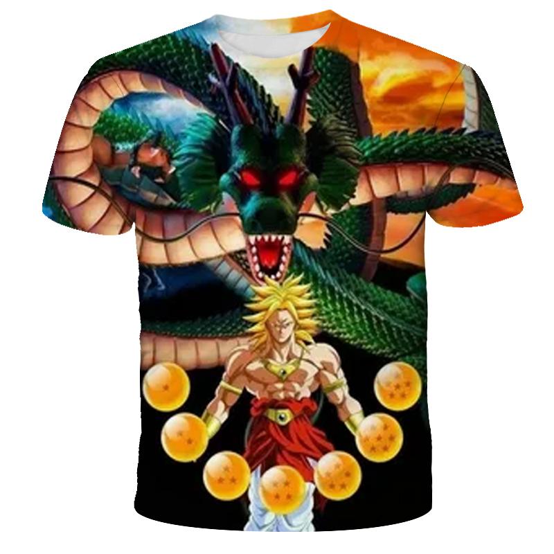 Футболка Dragon Ball для детей, футболки, аниме-фигурки, футболка Son Goku Super Saiyan, футболки для мальчиков, детская одежда, летняя одежда с коротким рукавом