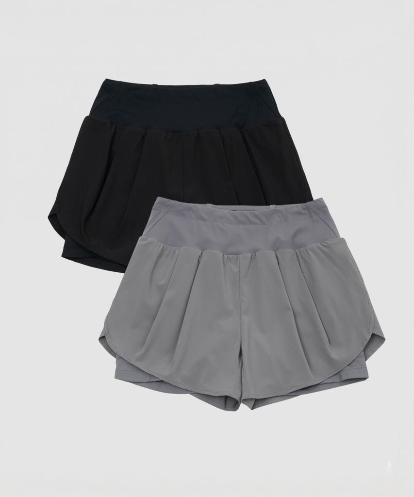 MUSINSA STANDARD SPORTS Dryact 2-In-1 4-Inch Shorts Women (2 Colors)