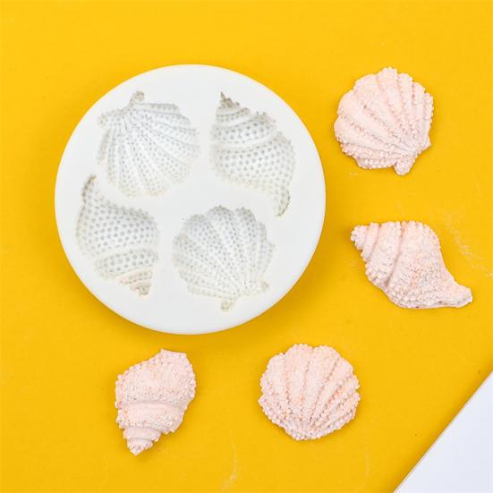 Силиконовая форма, легко извлекаемая, не липкая, термостойкая, многогранная, ракушечная, эпоксидная форма для выпечки