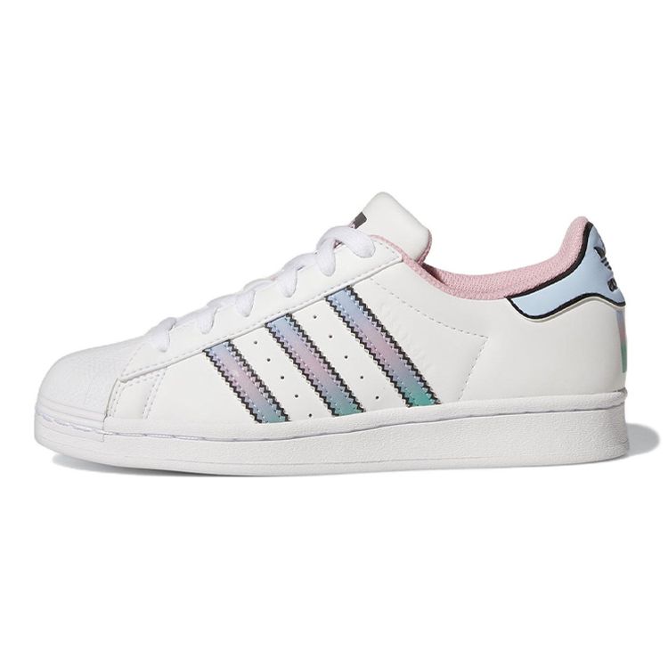 Adidas Superstar J White Light Pink Kids Sneakers Cloud-White Clear-Sky HQ1126