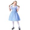 Kids Dresses Girl Clothes Adventures of Oz Blue Plaid Dress with Headdress Daily Lovely Style Dresses Halloween Costume
