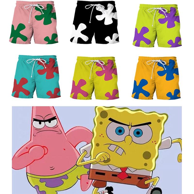 Patrick Squarepants Spongebob Star Shorts Beach Pants Ventilation Children Man