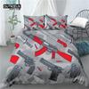 Home Living Luxury 3D Guns Ammunition Print 2/3Pcs Comfortable Duvet Cover PillowCase Bedding Sets Queen and King EU/US/AU Size
