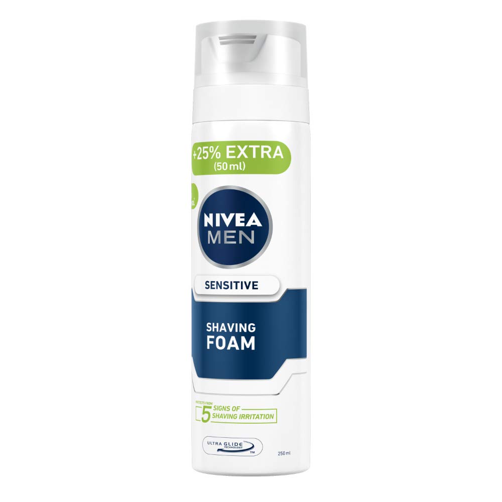 Nivea МУЖСКОЕ Бритье, Чувствительная пена для бритья для лица, 250 мл