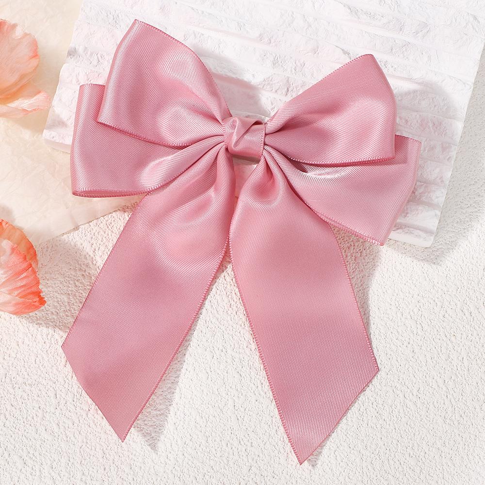 1pc Cheer Up Bowknot Hair Clips for Girl Solid Ribbon Bows Hairpins Hairgripe Kids Boutique Hair Accessories