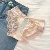 Женские трусики с кружевной отделкой, заниженной посадки, эластичные брифы с бантиком, шелковистый сатин