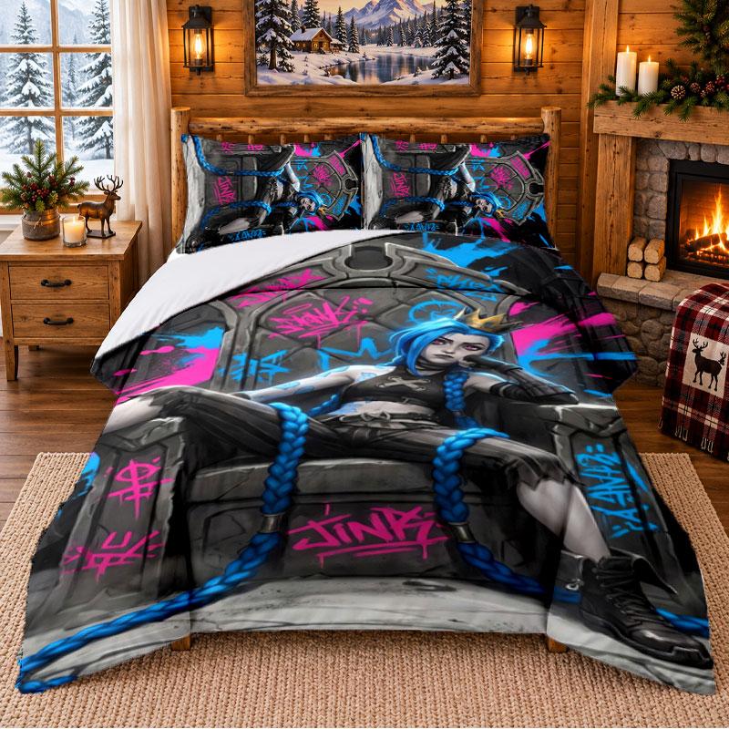 Arcane Pattern Bedding 3Pcs Set Bed Sheet And Pillowcases For Indoor Bedroom