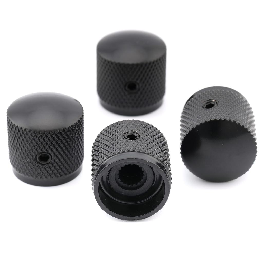Musiclily Dome Knob горизонтальный винтовой тип метрический стандарт для электрогитары черного цвета/бас-гитары, (Пакет 4)