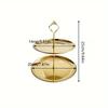 2/3Tier Stainless Steel Cake Stand Holder Fruit Tray Restaurant Detachable Dessert Rack Gold Silver Fruit Plate Snack Candy Tray