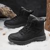 Зимние новые хлопковые ботинки мужские повседневные хлопковые туфли с набивным утолщением, теплые уличные альпинистские ботинки с высоким верхом из хлопка