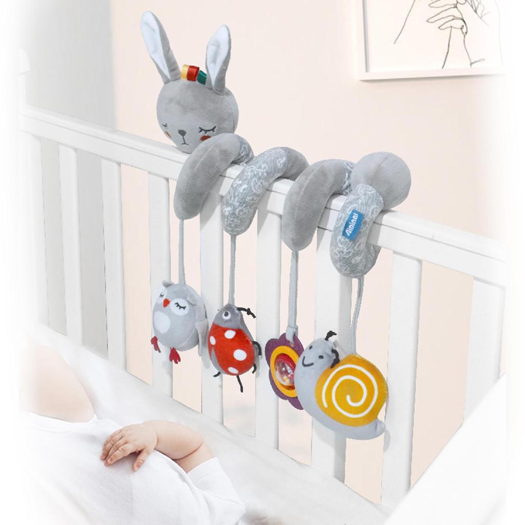 Shinse Rattle Stroller Attachable Crib Toy Months Baby Rattle Bed Mobile Hanging Toy Hanging Plush Toy Sleeping Toddler Newborn 0/3/6/9/12 (Lion)