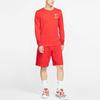 Nike Мужская футболка с круглым вырезом и длинным рукавом с принтом двойной галочки, красные CK2260-657