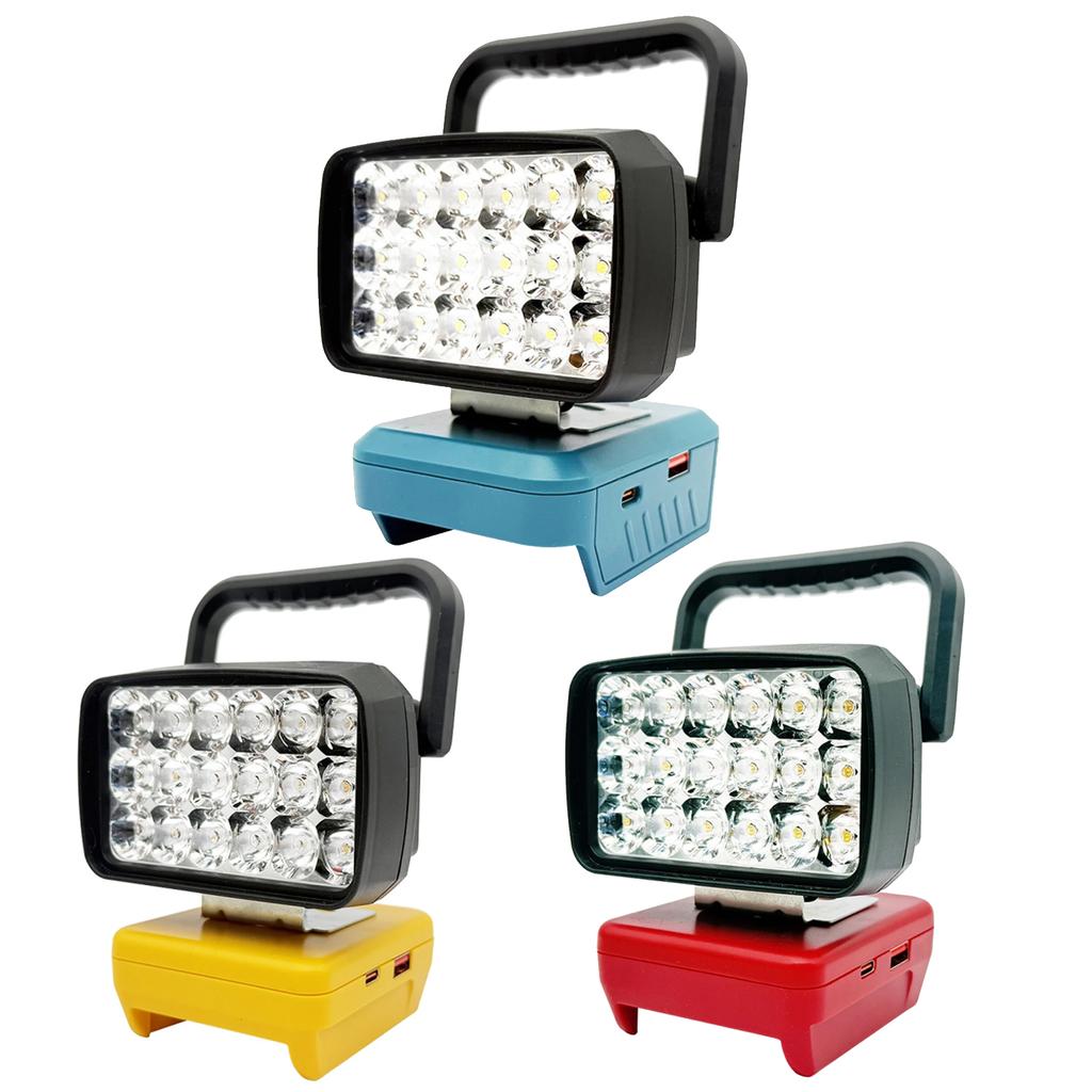 Flashlight for Makita for Milwaukee for Dewalt 18V Battery Work Lamp Portable Lantern Battery NOT Included