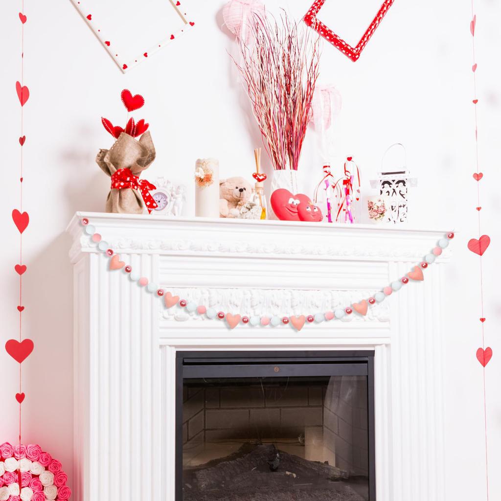 Heart-shaped Banner, Home Décor Bedroom, Fireplace Party Table | Home Bedroom Fireplace Party Table Fashion
