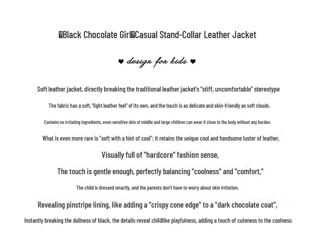 Кожаная куртка с лацканами для девочек Tao Town - Мода весна/осень для детей постарше