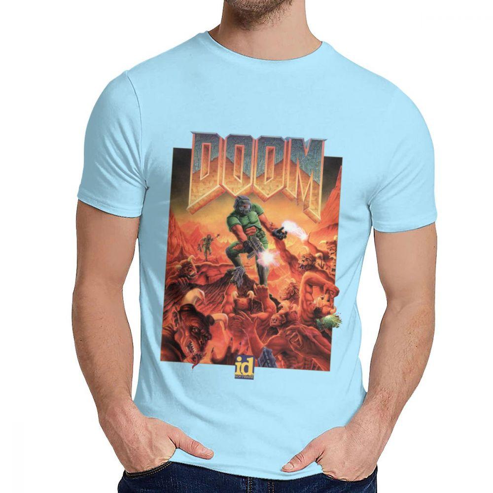Картинка на заказ Doom Ii Hell On Earth 1994 Футболка для мужчин Летняя крутая мужская 100