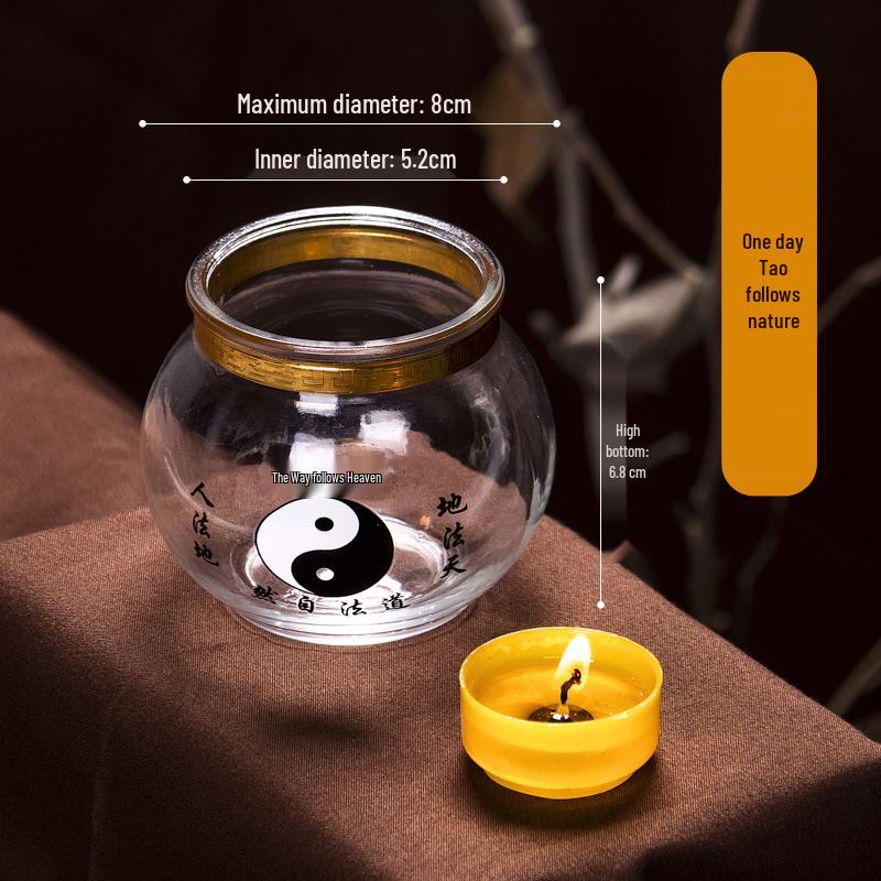 Подставка для лампадки из стекла лотоса: Жаростойкая свеча/масляная лампа для 24-часового использования