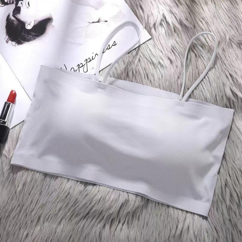 2024 Summer Women's Crop Top Sexy Elastic Cotton Camis Sleeveless Short Tank Top Bar