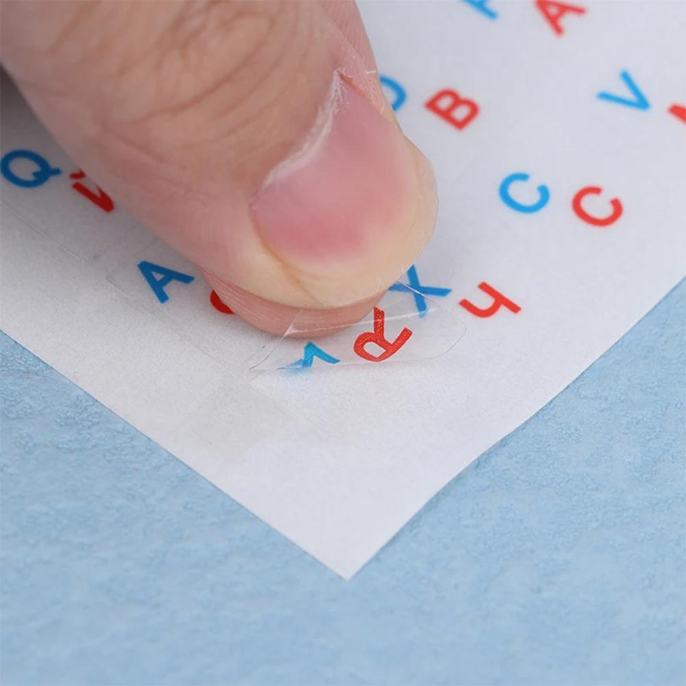 Наклейка на клавиатуру украинского языка с украинским языком, черная/прозрачный фон, белые/синие красные буквы для универсальных аксессуаров для ПК и ноутбуков