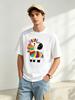 ZAZOMDE Vintage Streetwear Unisex Oversized TShirt Rainbow Zebra Cartoon Print Cotton Short Sleeve Tops Casual Daily Outfit Tees