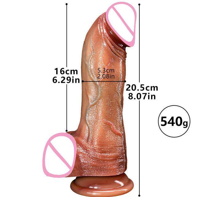 Супер мягкий силиконовый большой пенис, реалистичный фаллоимитатор с присоской, стимулятор влагалища, изогнутый вал, секс-игрушки для женщин и мужчин, геев