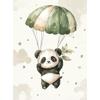 Plakat Panda Na Spadochronie - Bezkresne Niebo Plakat Panda Na Spadochronie - Bezkresne Niebo, 30X40 Cm, Rama Aluminiowa Złota, Papier Matowy 230 Gsm