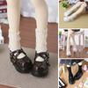 PU Leather Doll Shoes Fashion Play House Shoes Princess High Heels for 1/3 1/4 BJD 45/60cm Dolls