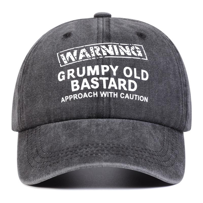 Letter printed baseball cap, daily leisure travel, sun protection, hiking, duckbill cap, camping, party